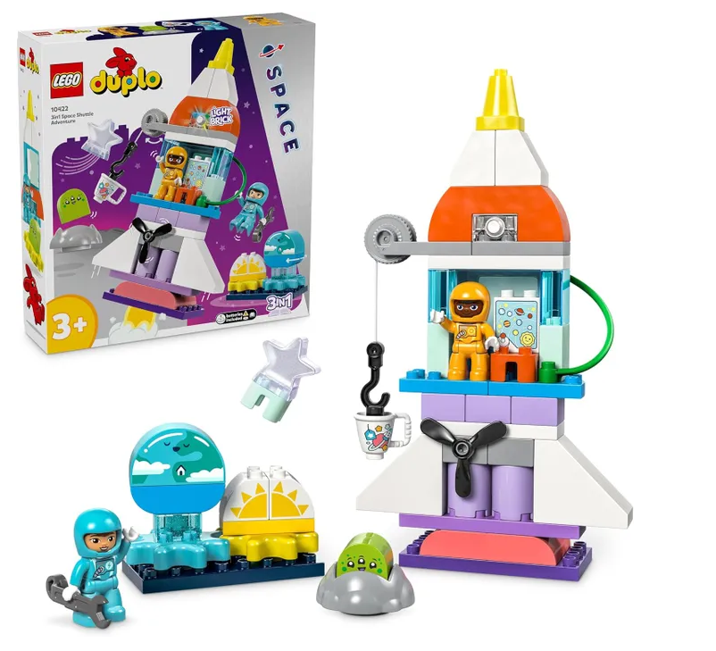 Конструктор LEGO DUPLO Приключения на космическом шаттле 3в1